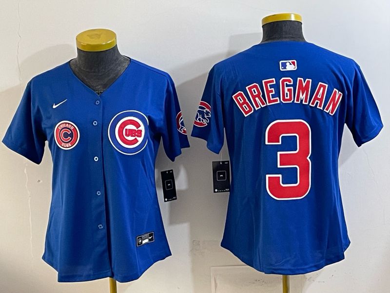 Youth 2026 Chicago Cubs #3 Bregman Blue Game Nike MLB Jersey style 009